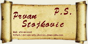 Prvan Stojković vizit kartica